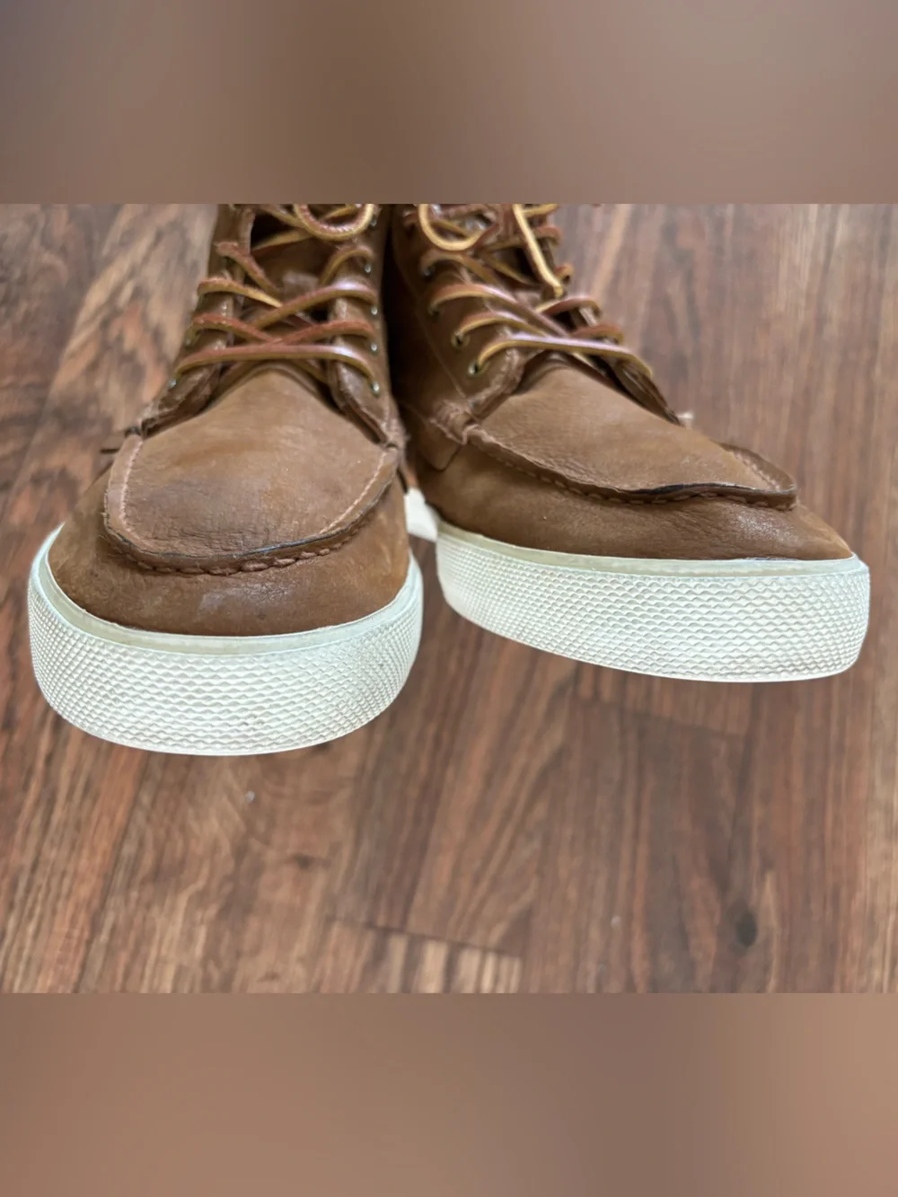 Polo Ralph Lauren Travis/Tedd Chukka Boots Brown Leather High Top Sneaker 11D